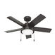 Seawall 44 inch Noble Bronze Outdoor Ceiling Fan