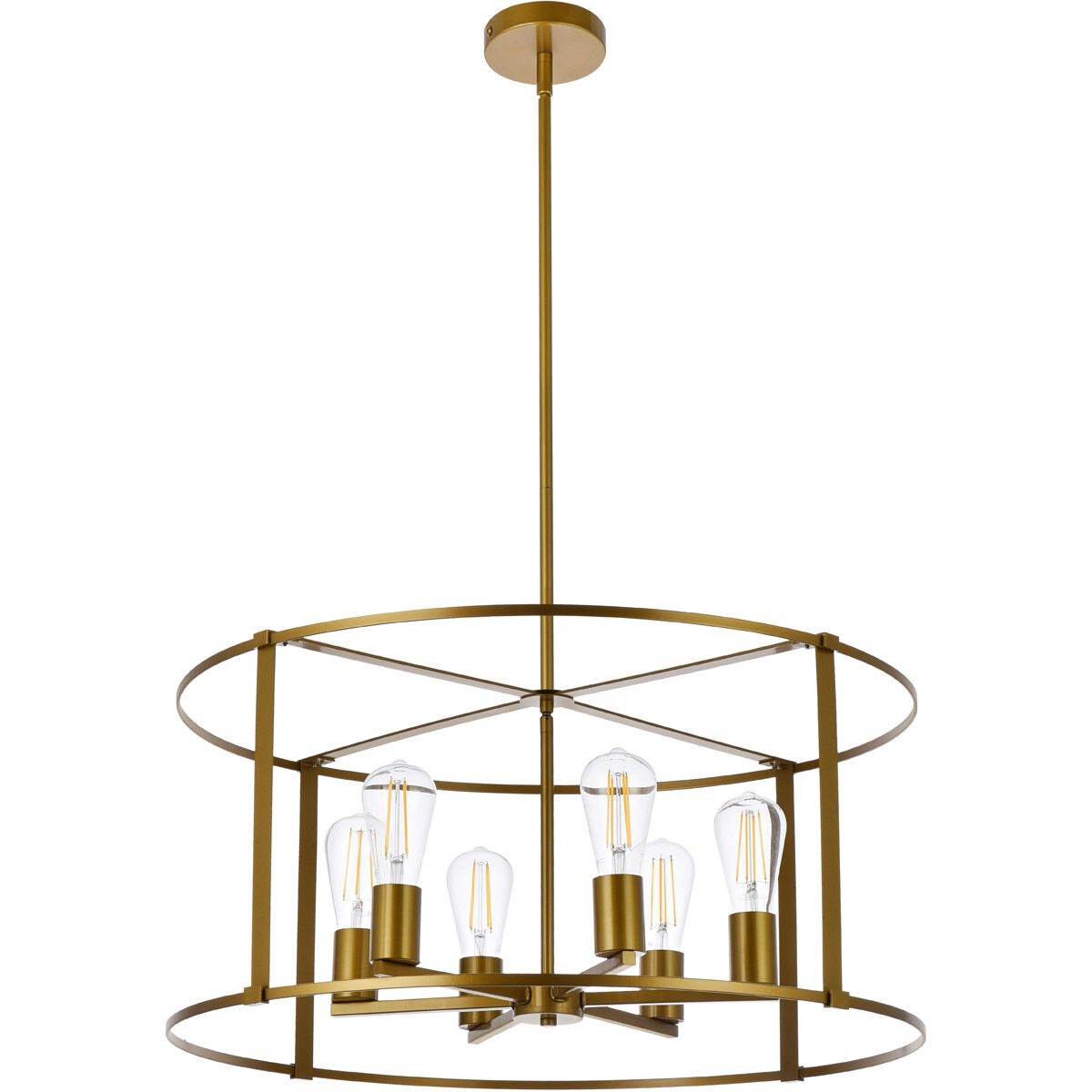 Agnys 6 Light 26 inch Brass Pendant Ceiling Light