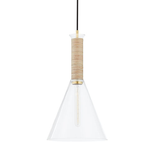 Besa 1 Light 11 inch Aged Brass Pendant Ceiling Light