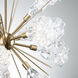 Blossom LED 34.5 inch Novel Brass Chandelier Ceiling Light in 2700K LED, Starburst