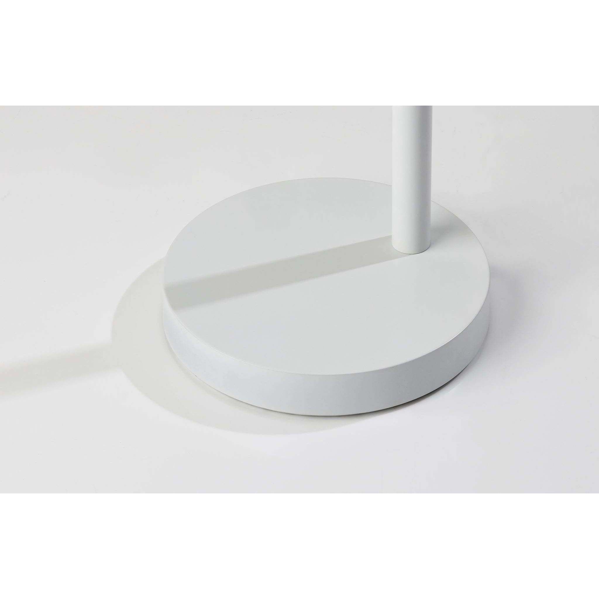 Oscar 82 inch 40.00 watt White and Antique Brass Arc Lamp Portable Light, 3-Arm