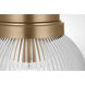 Drew & Jonathan Preston 1 Light 10 inch Satin Brass Flush Mount Ceiling Light in Standard