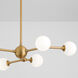 Orbe 6 Light 29.5 inch Brushed Brass Chandelier Ceiling Light