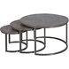 Quint 30 inch Gray with Black Accent Table