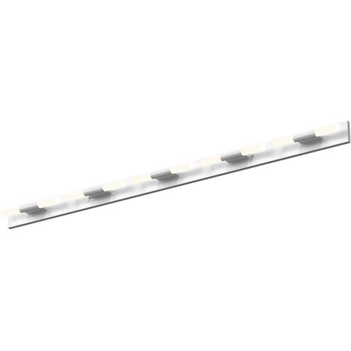 Crystal Rods LED 47 inch Satin White Bath Bar Wall Light