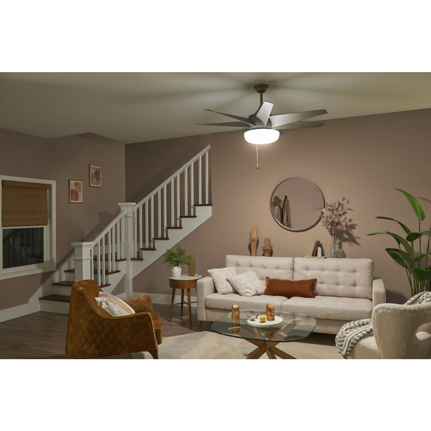 Soft Modern LED White Fan Light Kits