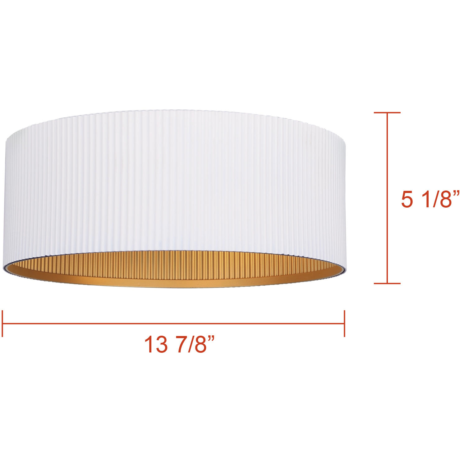 Rexton 2 Light 13.88 inch Matte White and Gold Flush Mount Ceiling Light