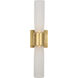 Kelly by Kelly Wearstler Volver 2 Light 3.7 inch Hand Rubbed Antique Brass ADA Sconce Wall Light