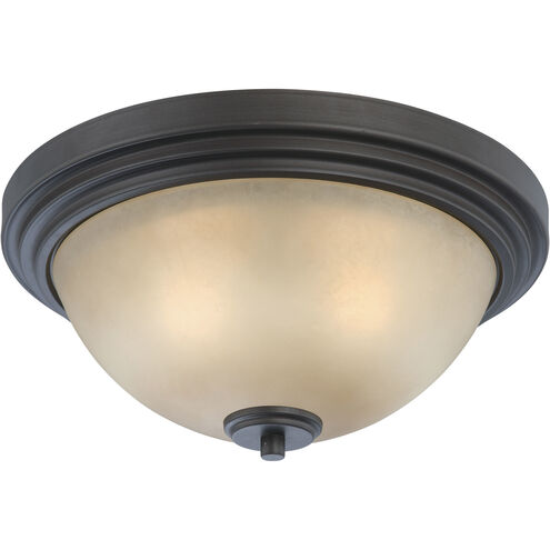 Harmony 2 Light 14 inch Dark Chocolate Bronze Flush Mount Ceiling Light