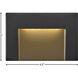 Taper 12v 1.90 watt Satin Black Landscape Deck Sconce, Horizontal