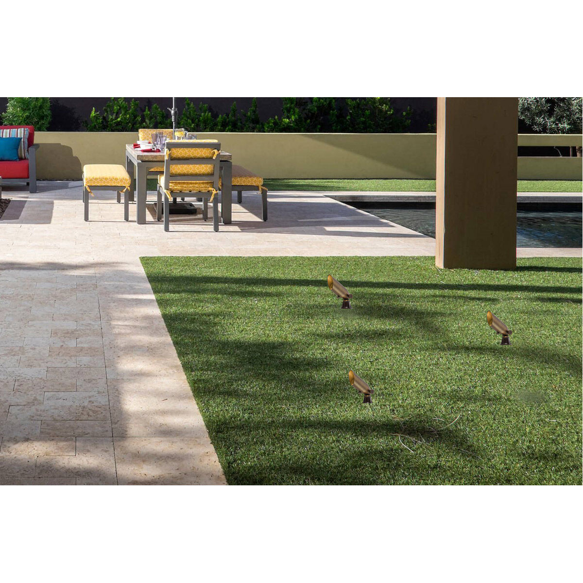 Aera 12V 20 watt Antique Brass Outdoor Landscape Spot Light