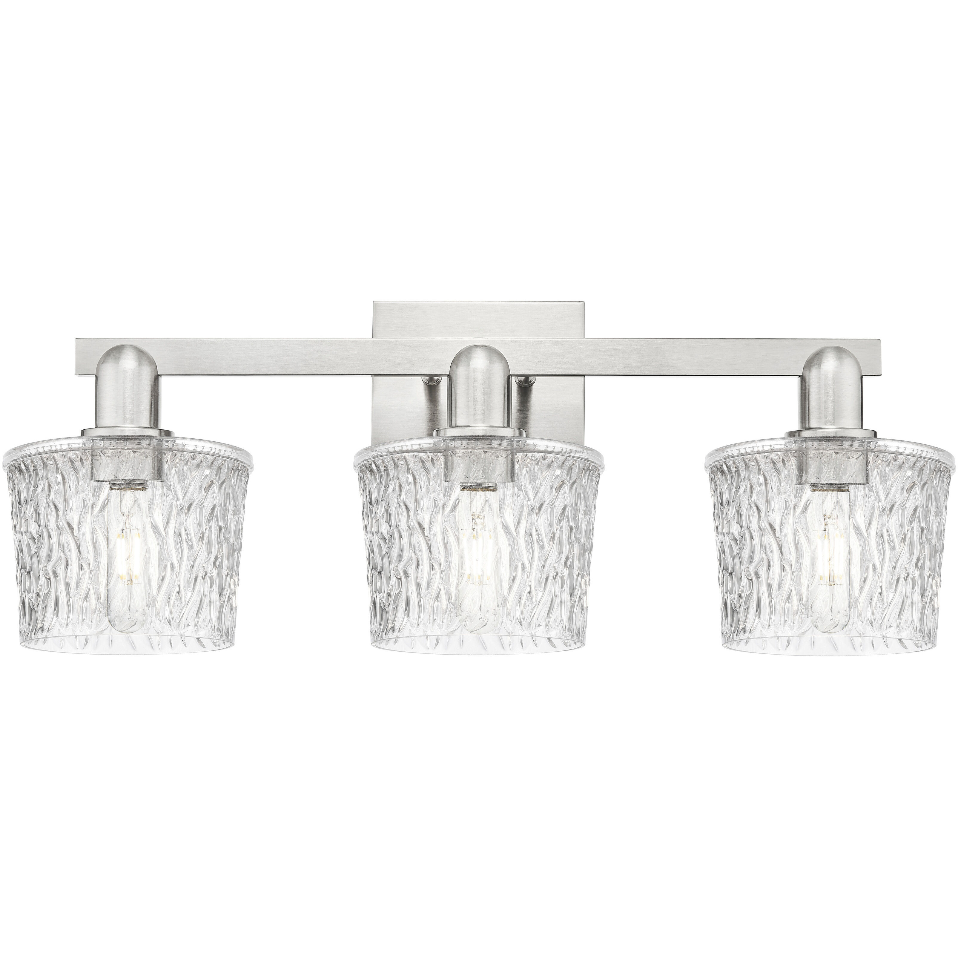 Arcadia Niagara 3 Light 25.5 inch Brushed Satin Nickel Bath Vanity Light Wall Light