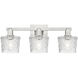 Arcadia Niagara 3 Light 25.5 inch Brushed Satin Nickel Bath Vanity Light Wall Light