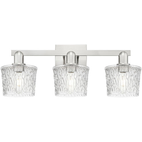 Arcadia Niagara 3 Light 25.5 inch Brushed Satin Nickel Bath Vanity Light Wall Light