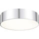 Harley 4 Light 20 inch Chrome Flush Mount Ceiling Light