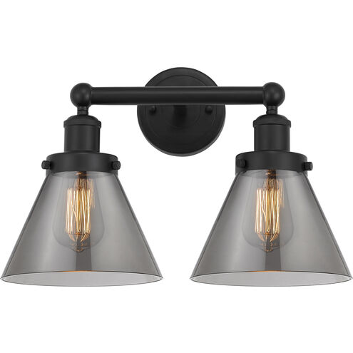 Cone 2 Light 15.5 inch Matte Black Bath Vanity Light Wall Light