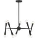 Contemporary 10 Light 24 inch Matte Black Chandelier Ceiling Light
