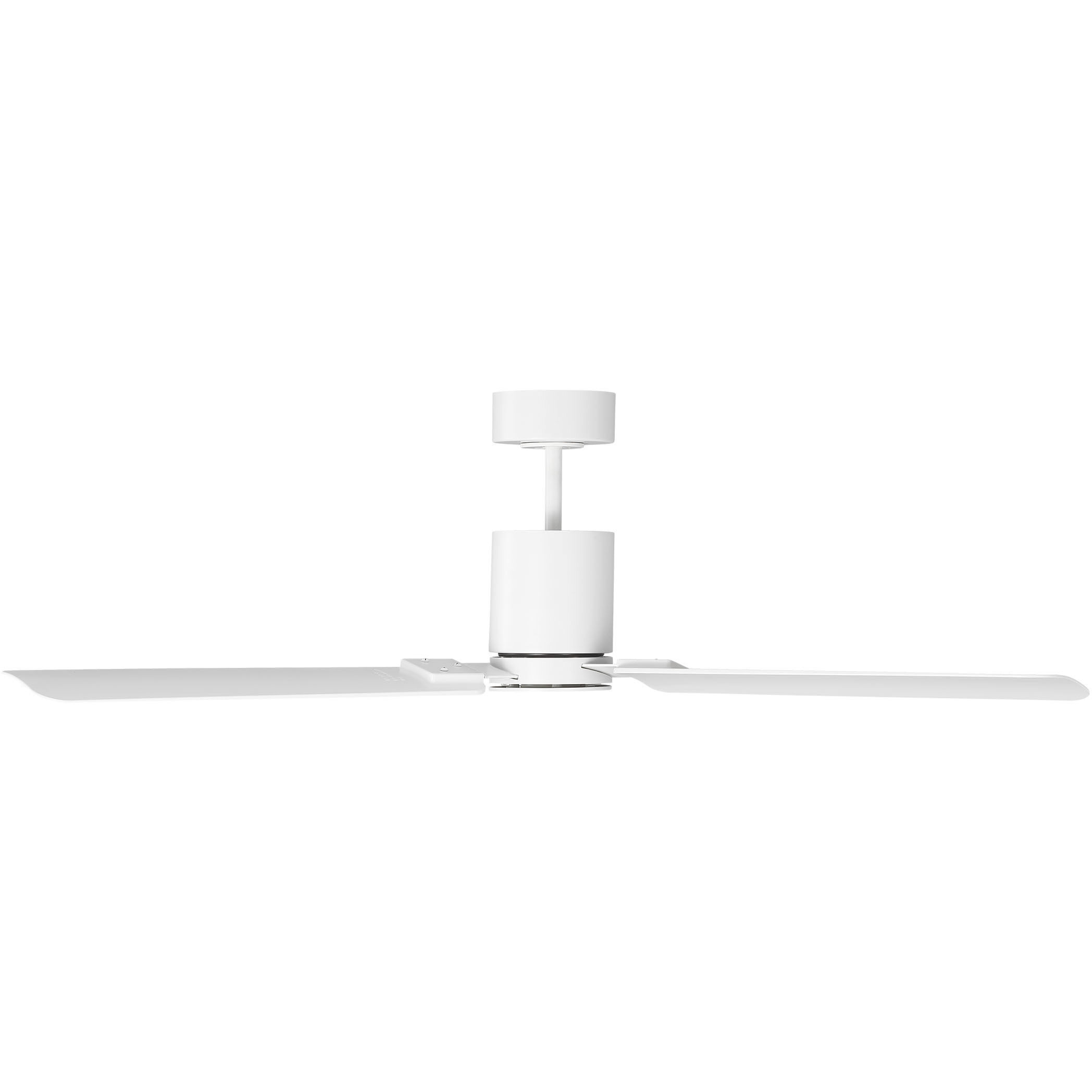 Cleancut 54 inch Matte White with Matte White ABS Blades Indoor/Outdoor Smart Ceiling Fan