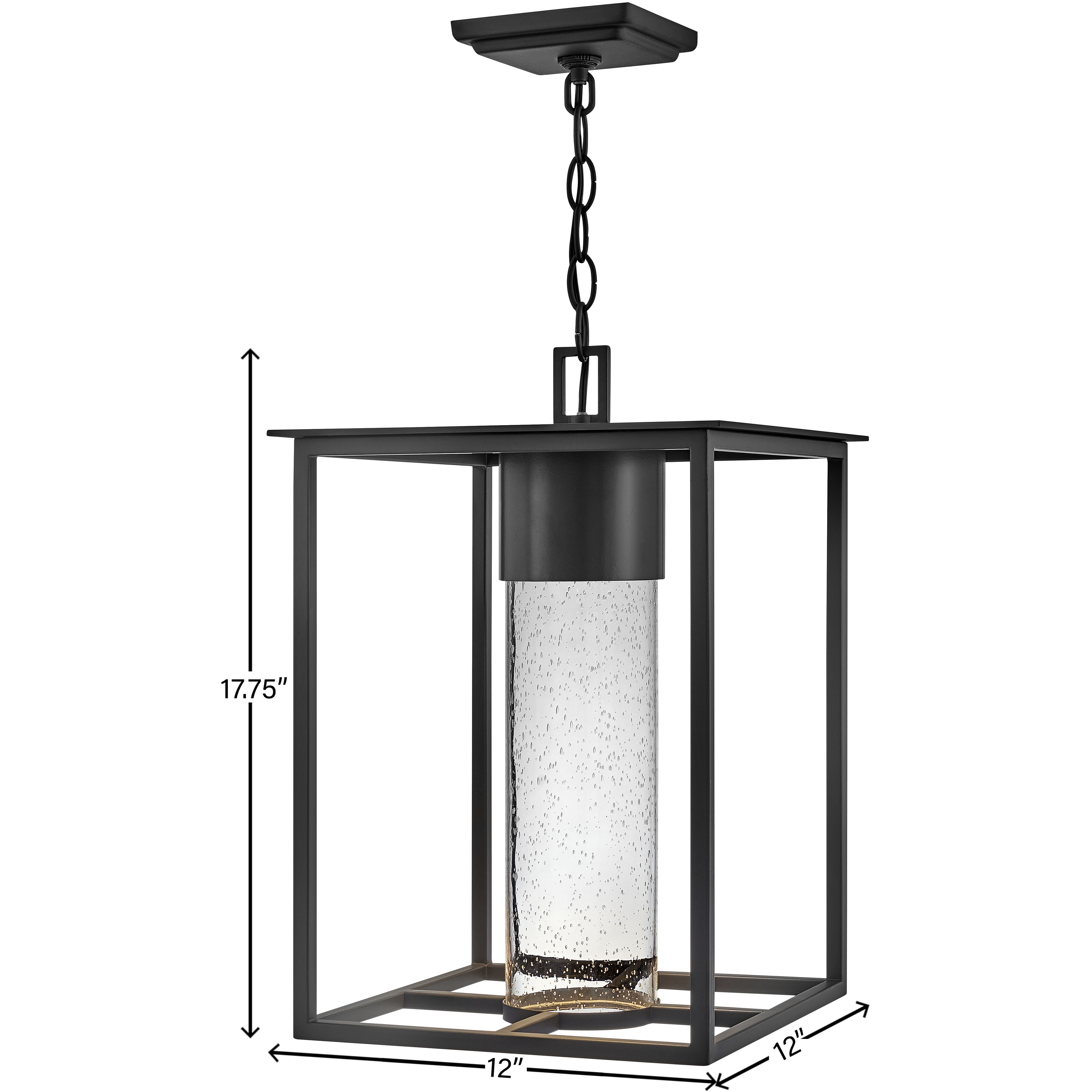 Coastal Elements Coen LED 12 inch Black Outdoor Hanging Lantern