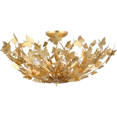 Julie Neill Farfalle LED 30 inch Gild Semi-Flush Mount Ceiling Light, Large