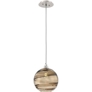 Terra 1 Light 9 inch Beige Silver Pendant Ceiling Light in Metallic Beige Silver, Terra Bronze