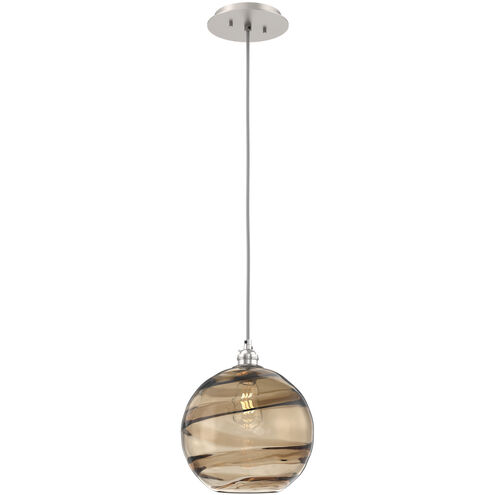 Terra 1 Light 9 inch Beige Silver Pendant Ceiling Light in Metallic Beige Silver, Terra Bronze
