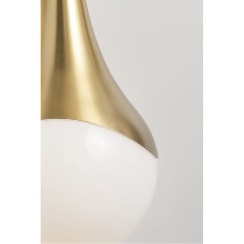 Ariana 1 Light 8 inch Aged Brass Pendant Ceiling Light