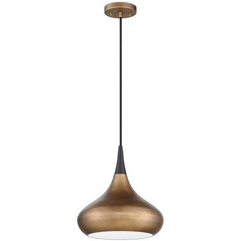 Medina 1 Light 12 inch Brass and Black Pendant Ceiling Light