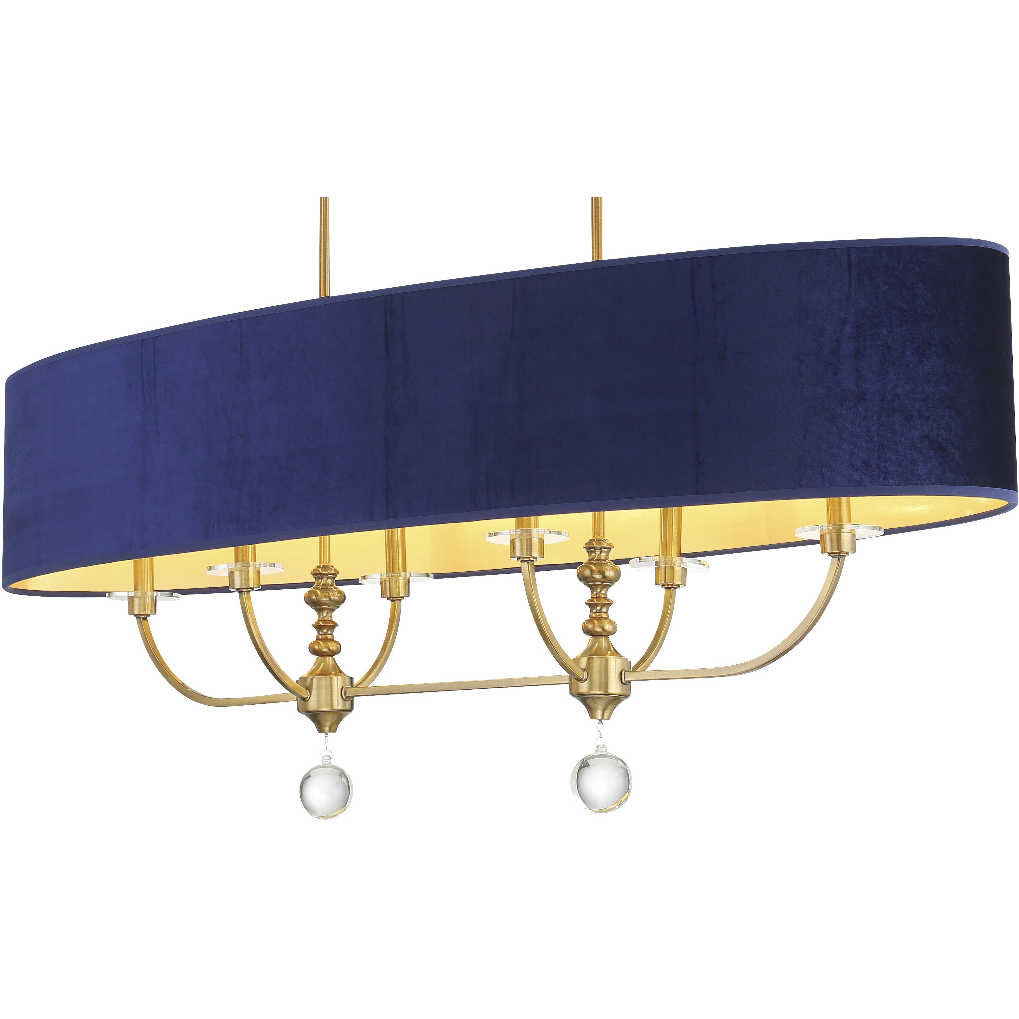 Van Noord 6 Light 48 inch Oxidized Aged Brass Island Chandelier Ceiling Light