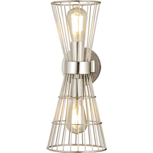 Alito 2 Light 7 inch Polished Nickel Wall Sconce Wall Light