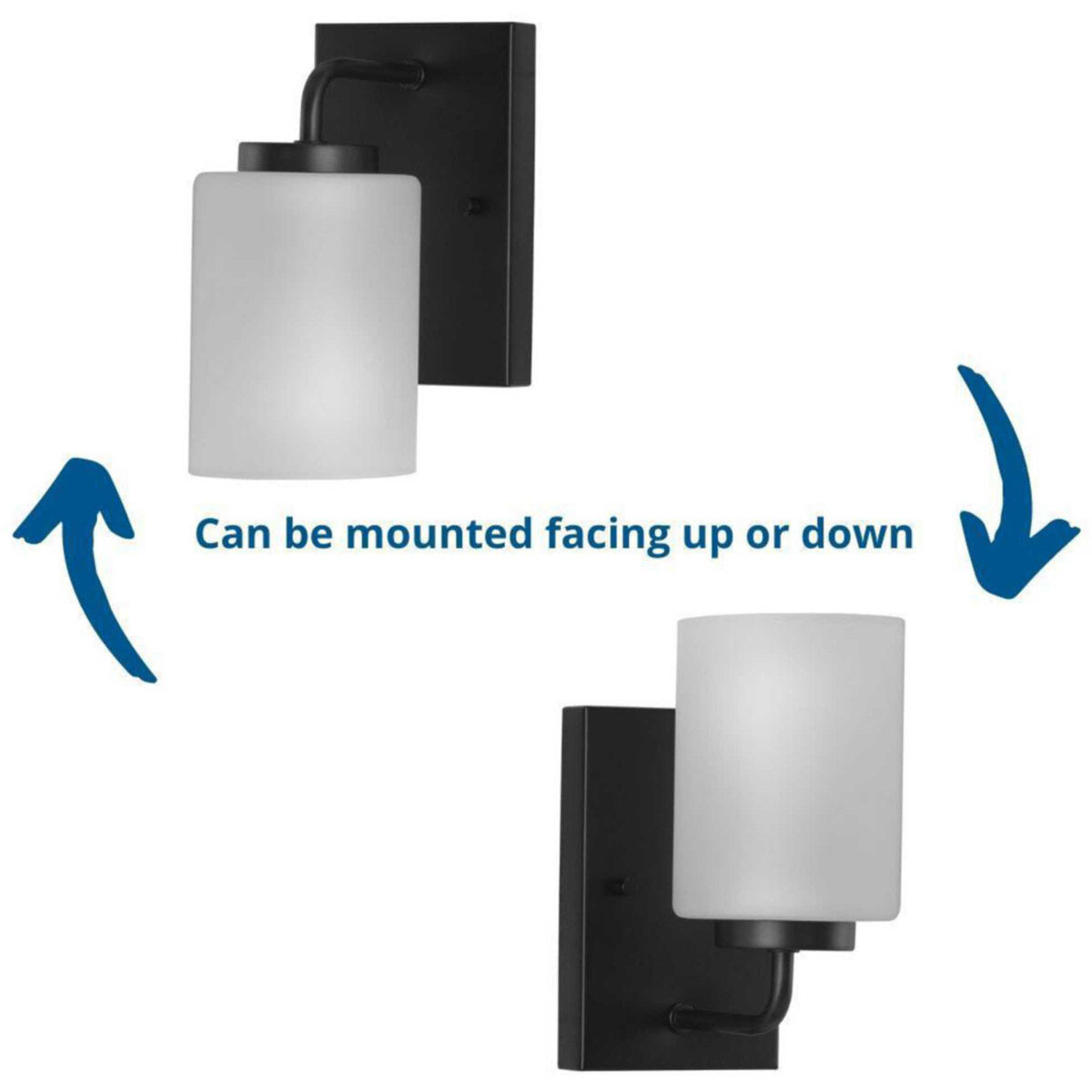 Merry 1 Light 4 inch Matte Black Bath Vanity Wall Light