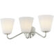 Leonella 3 Light 24 inch Polished Nickel Bath and Vanity Wall Light