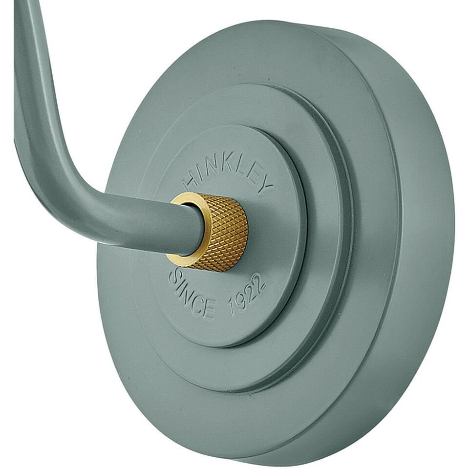 Foundry Classic Outdoor Barn Light in Sage Green, Gooseneck