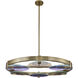 Optics 6 Light 36 inch Winter Brass Chandelier Ceiling Light