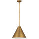 Eaton 1 Light 18 inch Rubbed Brass Pendant Ceiling Light