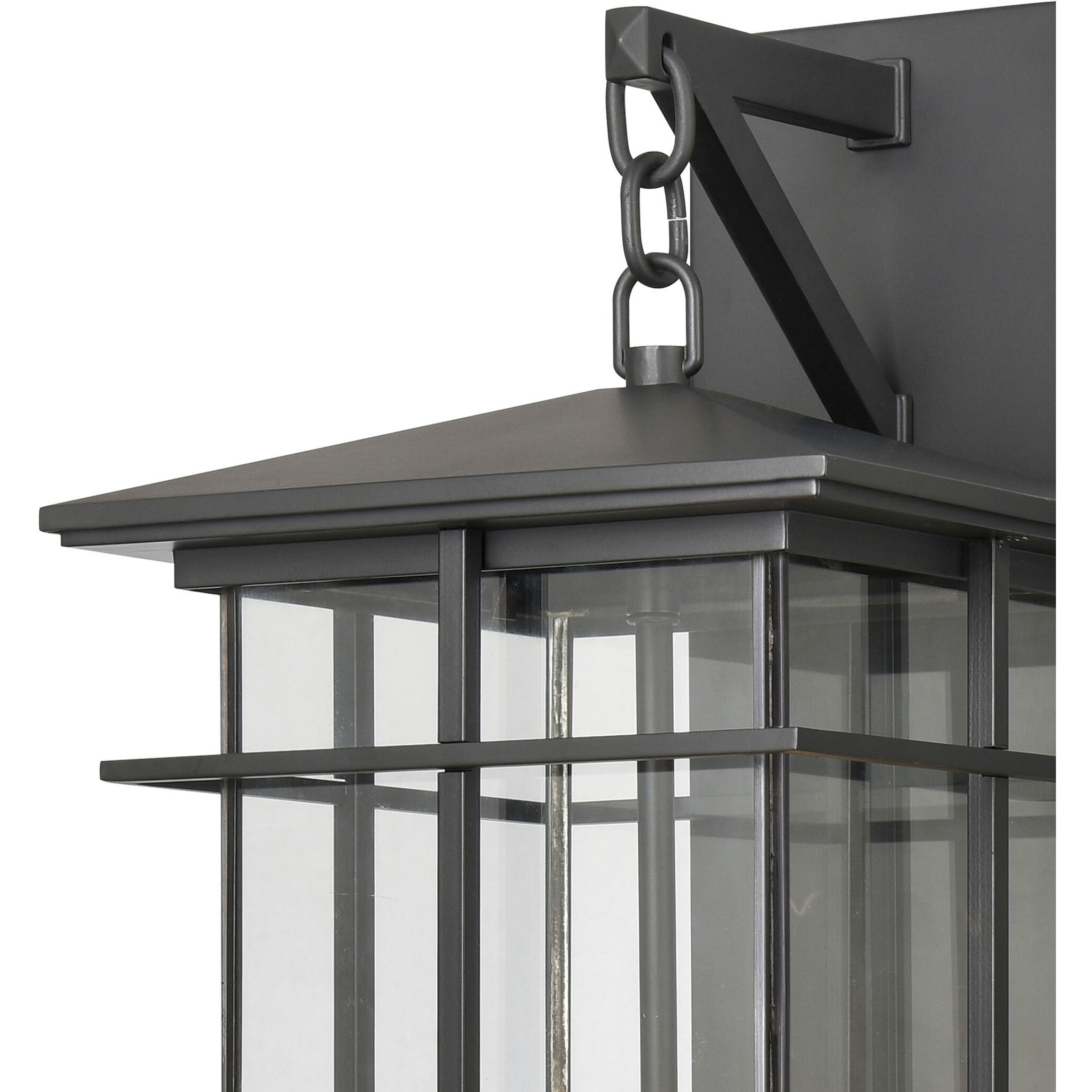 Oak Park 3 Light 22 inch Matte Black Outdoor Wall Sconce