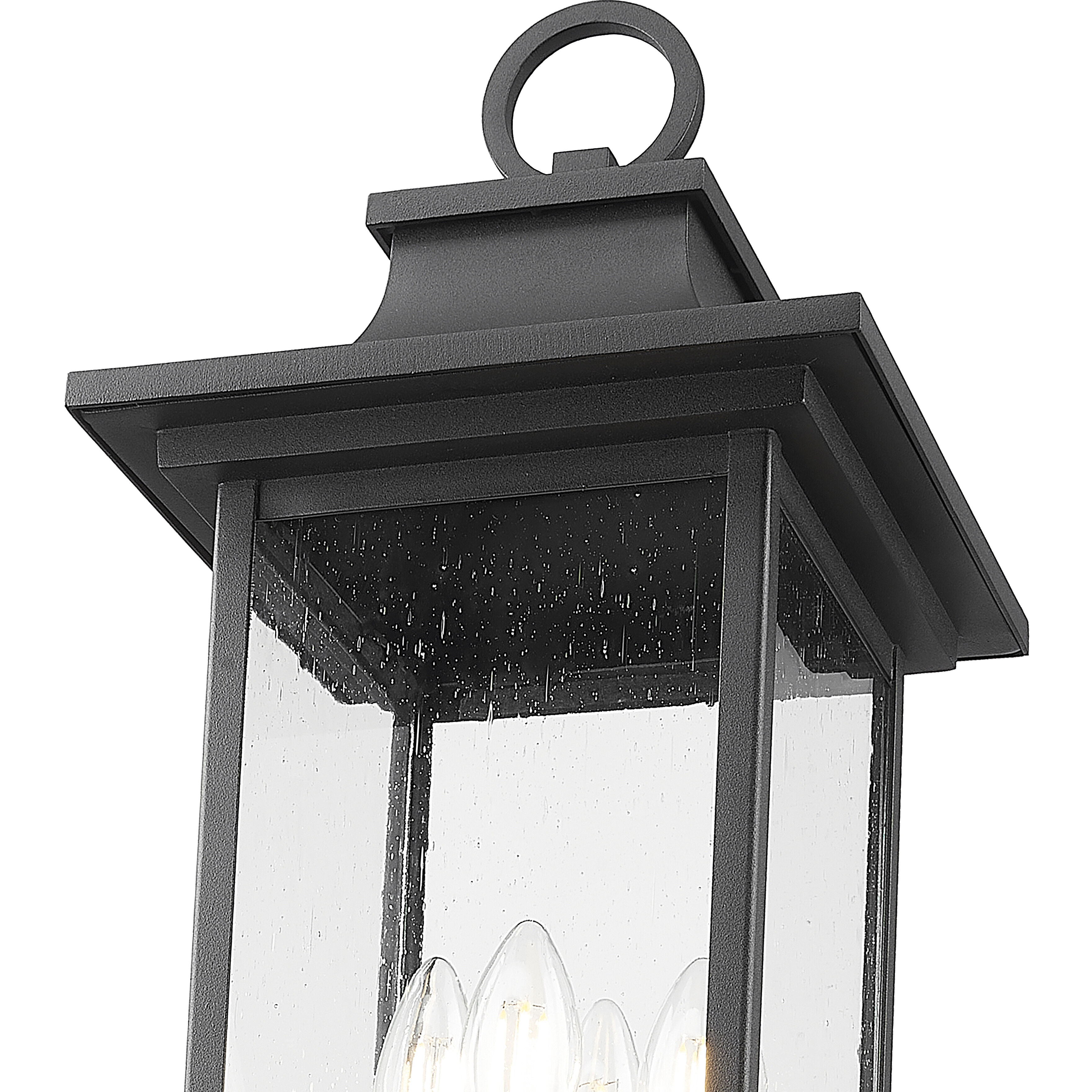 Tiberius 4 Light 107.25 inch Black Outdoor Post Mounted Fixture