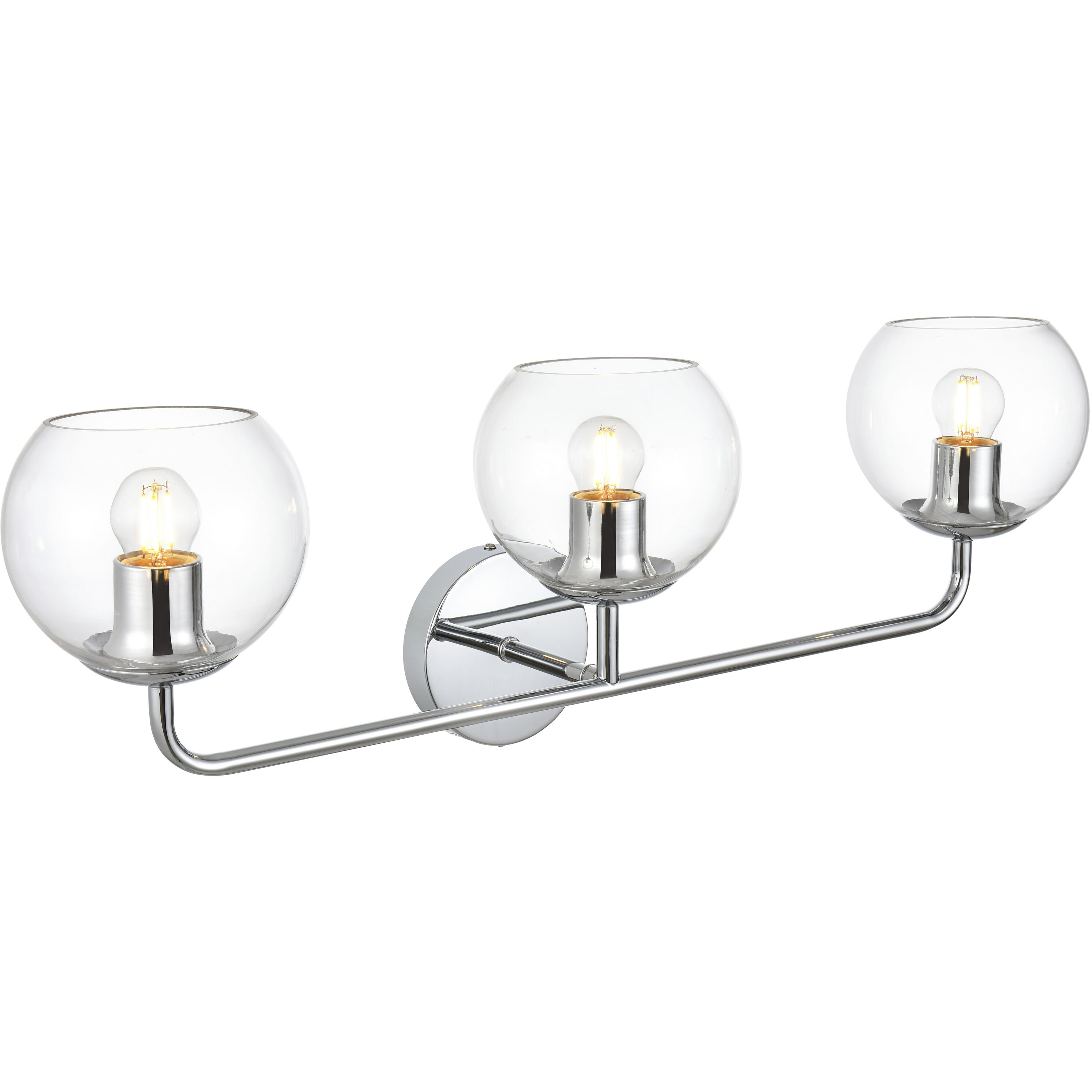 Genesis 3 Light 28 inch Chrome Bath Sconce Wall Light