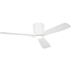 Volos 54 inch Matte White with Matte White/Matte White Blades Ceiling Fan