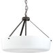 Lieon 3 Light 21 inch Antique Bronze Convertible Pendant Ceiling Light