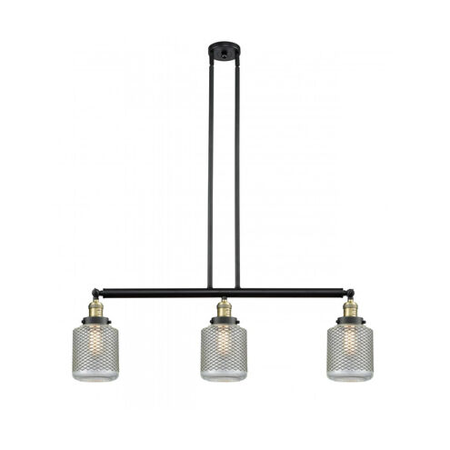 Franklin Restoration Stanton LED 39 inch Black Antique Brass Island Light Ceiling Light, Franklin Restoration