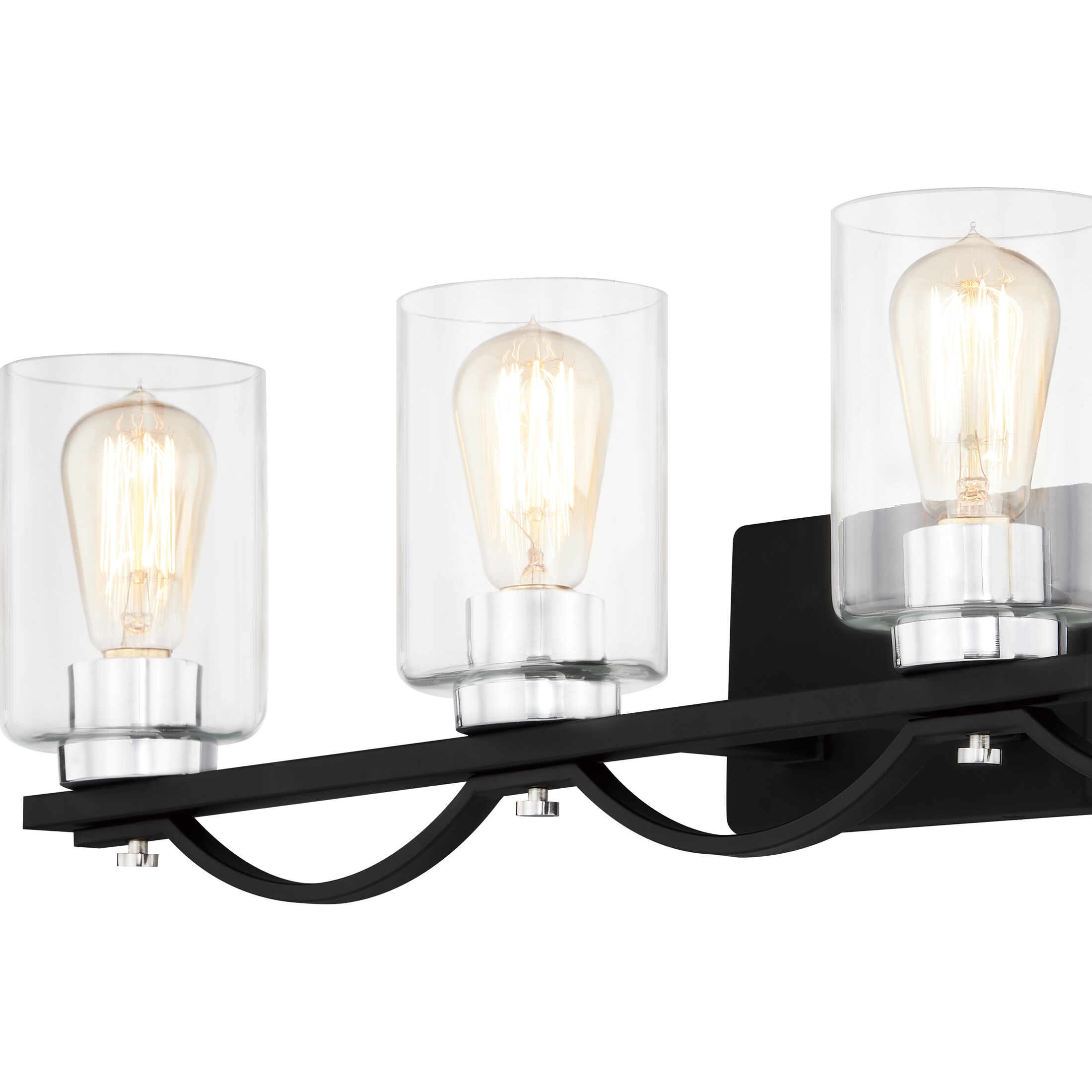 Salem 4 Light 30 inch Matte Black Bath Light Wall Light, Extra Large