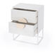 Lennasa 2 drawers Nightstand in White