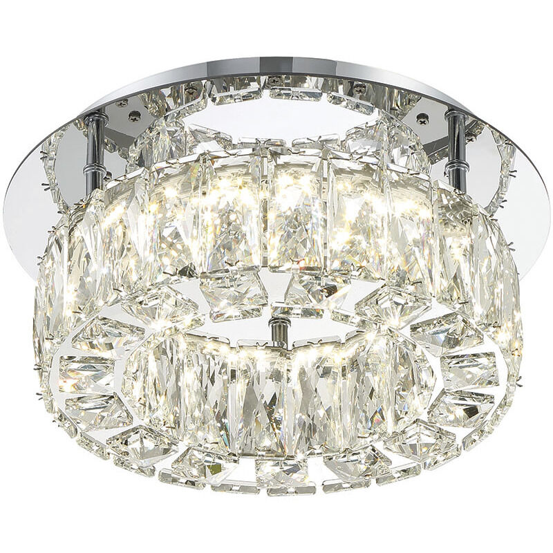 Dickinson 1 Light 12 inch Chrome Flush Ceiling Light