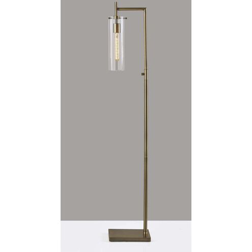 Dalton 62 inch 40.00 watt Antique Brass Floor Lamp Portable Light