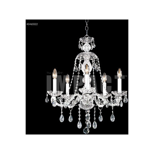 Palace Ice 5 Light 21 inch Silver Crystal Chandelier Ceiling Light