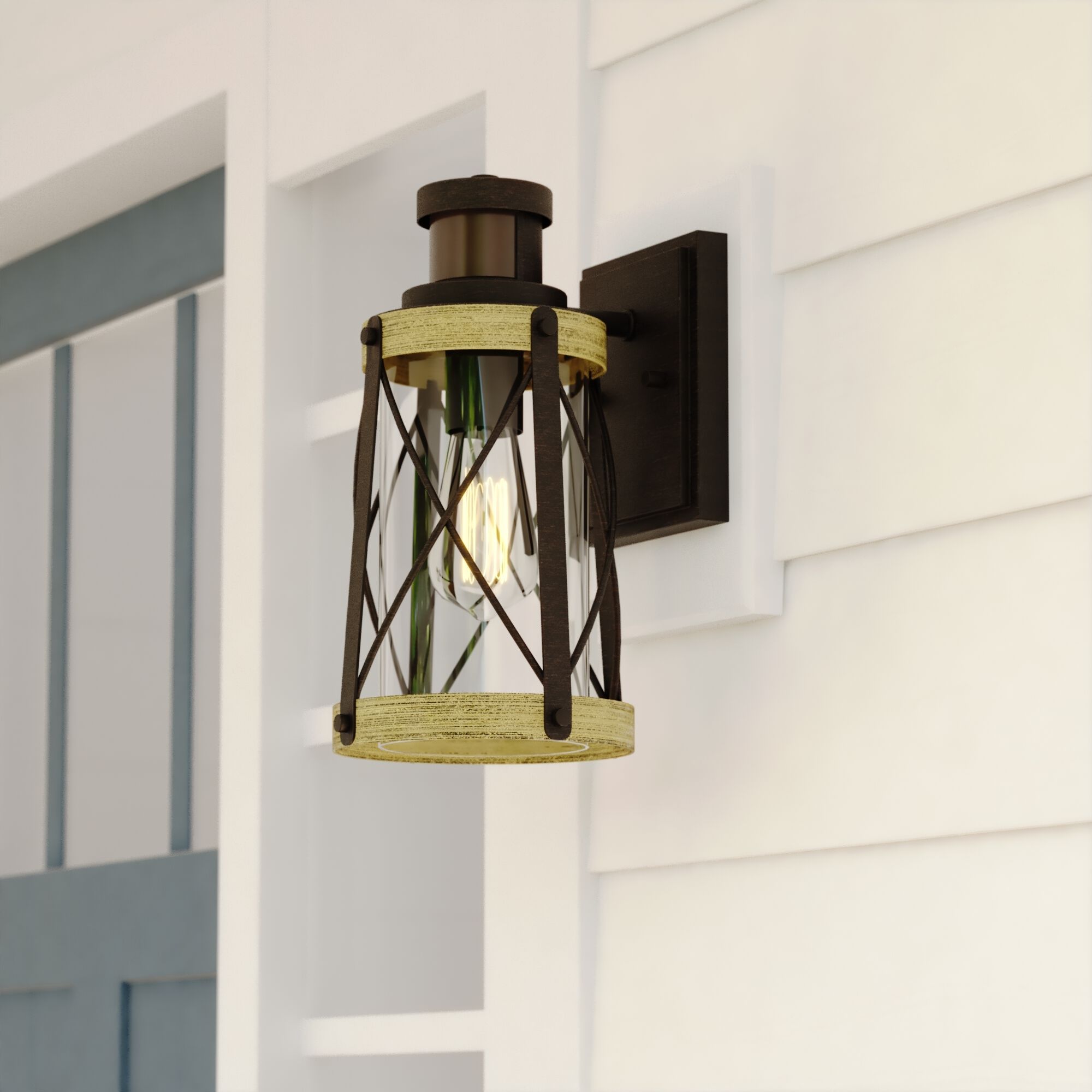 Harwood Oxidized Iron and Burnished Elm Outdoor Motion Sensor