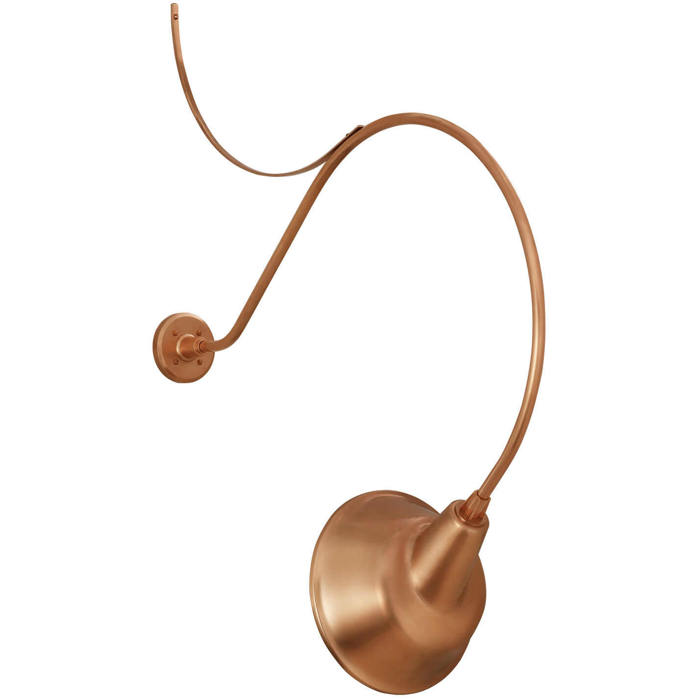 Thomas O'Brien Academy Barn Light LED 44.75 inch Soft Copper Anchored Larrabee Barn Light in 12.5" Soft Copper Tilted Bowers Shade