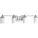 Glide 4 Light 34 inch Polished Chrome Bath Vanity Wall Light, Design Series