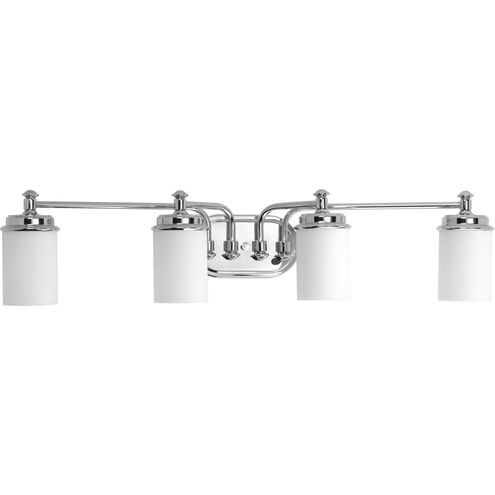 Glide 4 Light 34 inch Polished Chrome Bath Vanity Wall Light, Design Series